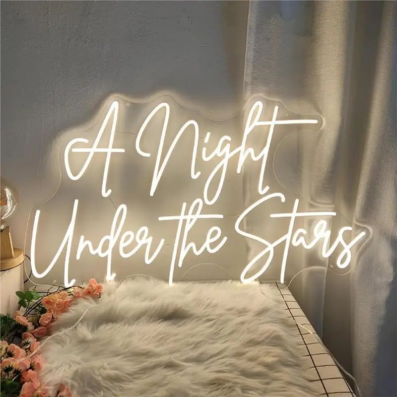 1pc A Night Under The Stars Neon Sign For Wall Decoration, Led Signs, LED Moon Neon Light Sign De... | Temu Affiliate Program