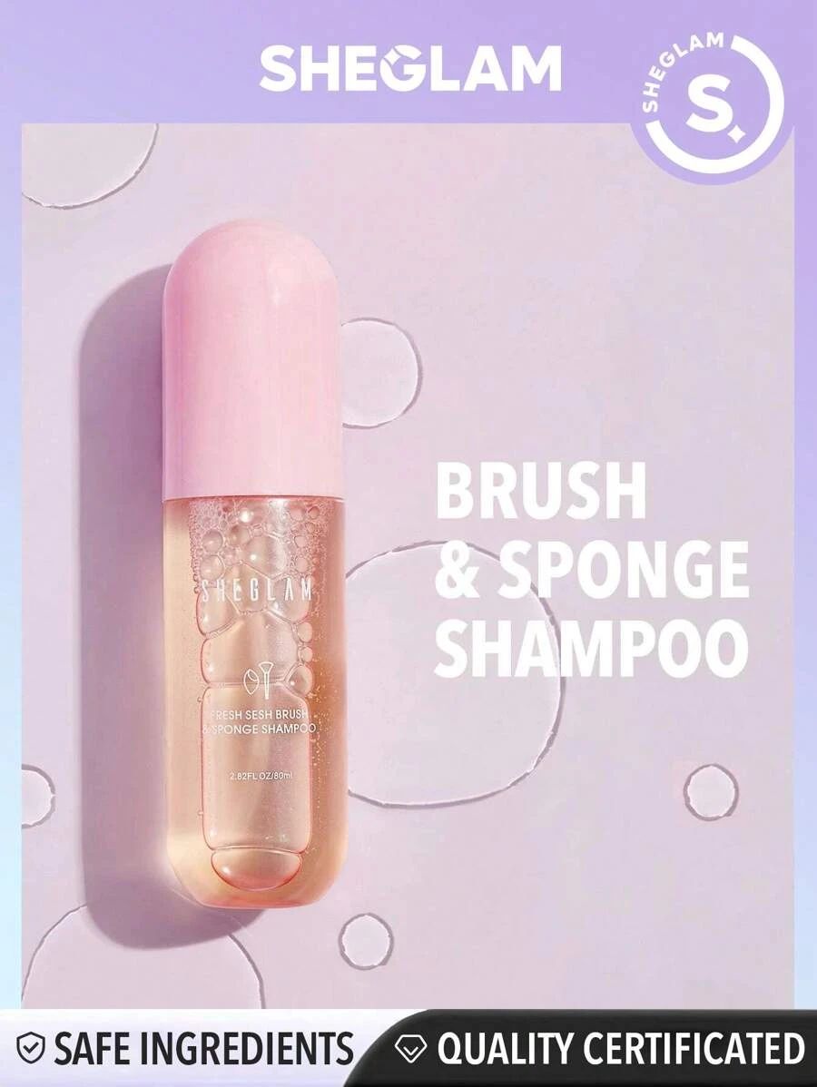 SHEGLAM Fresh Sesh Brush & Sponge Shampoo-Pink Cleaner for Makeup Brushes Sponge Powder Puff Gent... | SHEIN