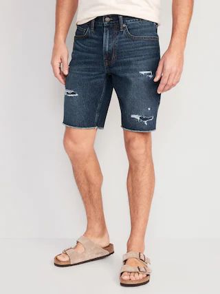 Slim Built-In Flex Cut-Off Jean Shorts for Men -- 9.5-inch inseam | Old Navy (US)