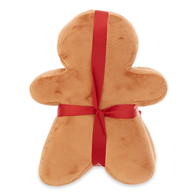 Holiday Time Gingerbread People with Green Vests Christmas Decorative Pillows, 2 Count Per Pack -... | Walmart (US)