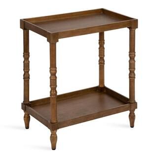 Kate and Laurel Bellport 22 in. Rustic Brown Rectangle Wood End Table 219742 | The Home Depot