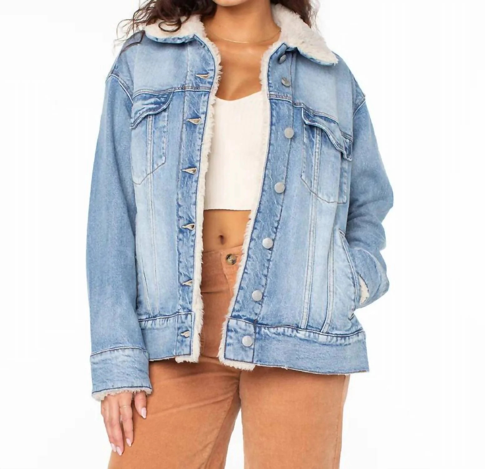 So Amped Denim Sherpa Jacket | Shop Simon