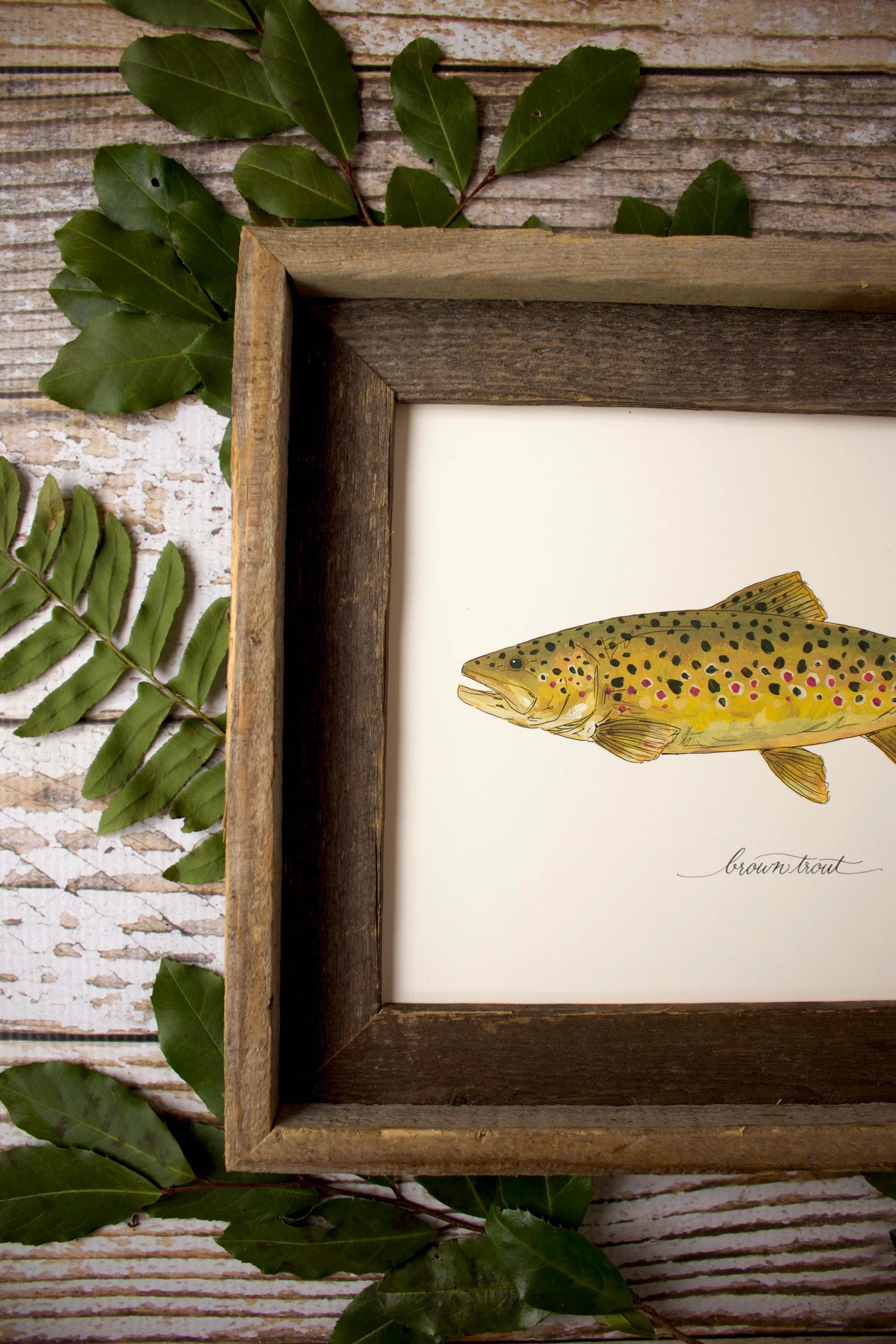 Set of 2 Fish Art Prints | Rainbow and Brown Trout | Fly Fishing Wall Decor - Etsy | Etsy (US)
