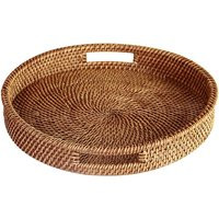 Handwoven Round Rattan Fruit Tray| Breakfast Tray | Storage Wedding Gift Table Bowl Straw | Etsy (US)