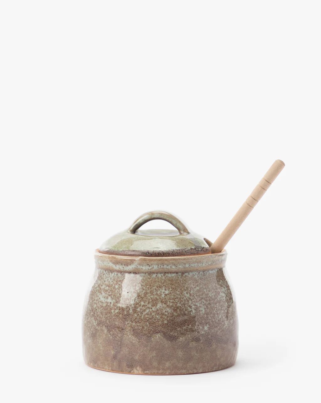 Glazed Honey Jar with Wood Honey Dipper | McGee & Co.