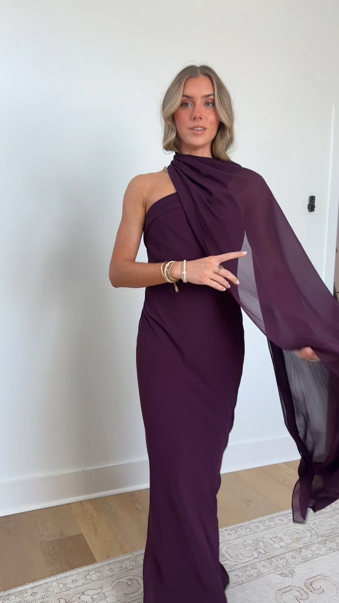 @balticborn code is SLOANEBB15. Size XS. Elevate your formal wardrobe with the Julianne One Shoulder Maxi Dress in dark plum. This floor‑length gown pairs an asymmetrical, one‑shoulder neckline with soft gathered pleats to create a refined, feminine silhouette

#LTKootd #LTKWedding #LTKSaleAlert