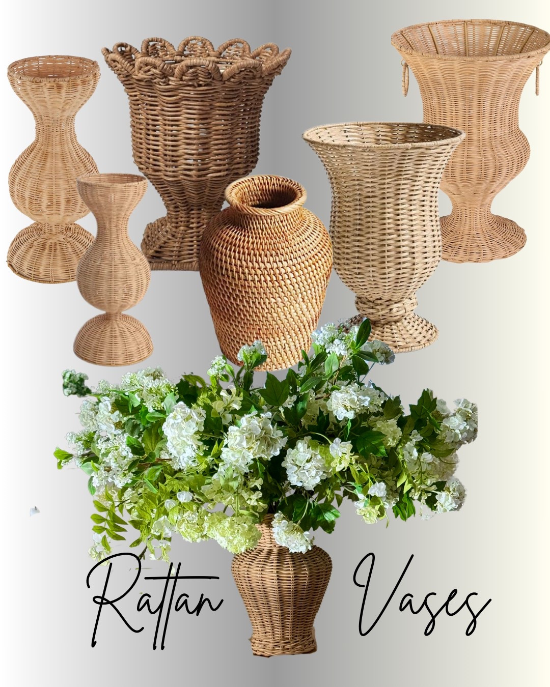 I bought my first rattan vase from Target a few years ago, and I’ve used it regularly ever since. I especially love putting a large bunch of snowball hydrangeas in it. 

Here are some other cute shapes I’m considering adding to my rattan vase collection.

Rattan vase, woven vase

#LTKHome #LTKFindsUnder100 #LTKFindsUnder50