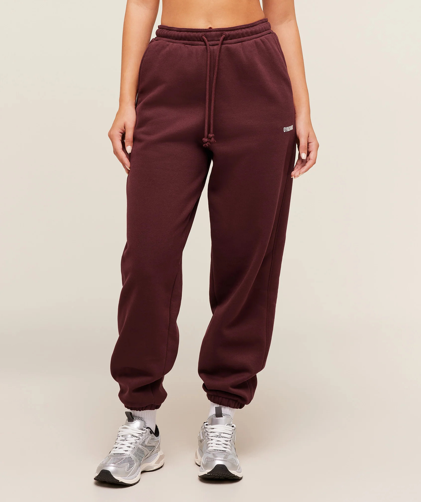 Gymshark Cosy Luxe Cuffed Joggers - Rich Maroon | Gymshark UK