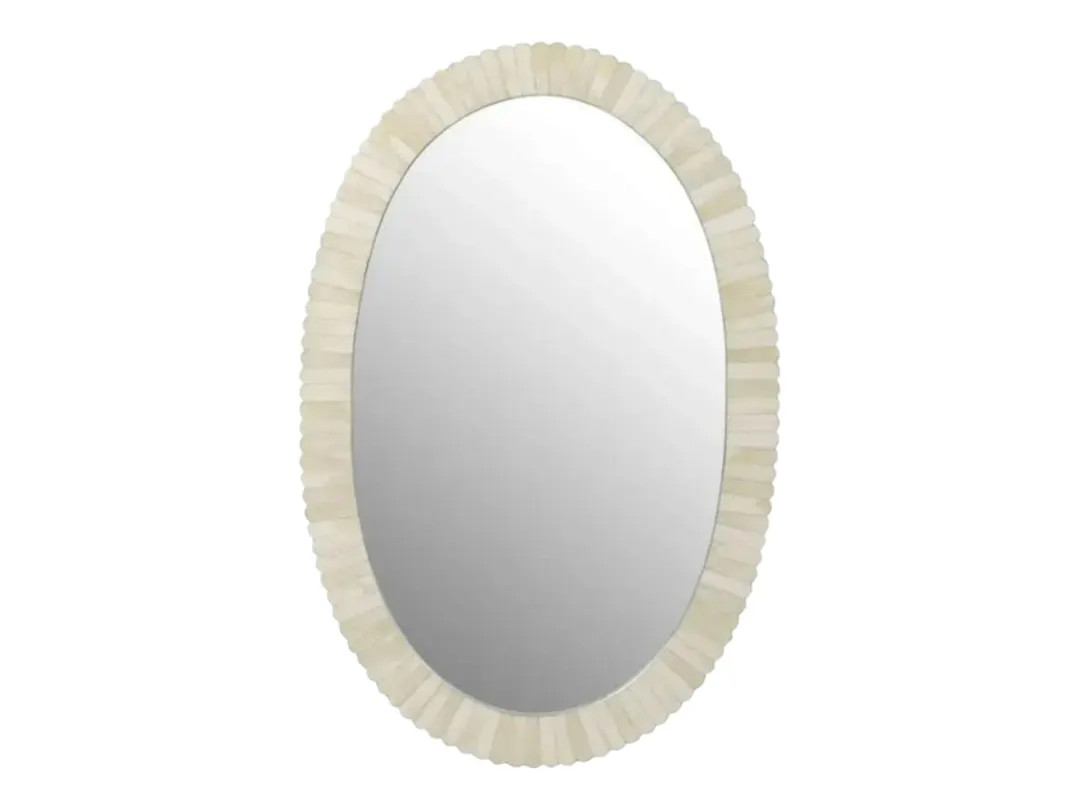 Handmade Bone Inlay Mirror – White Floral Wall Mirror | Decorative Inlay Mirror for Bathroom or... | Etsy (US)