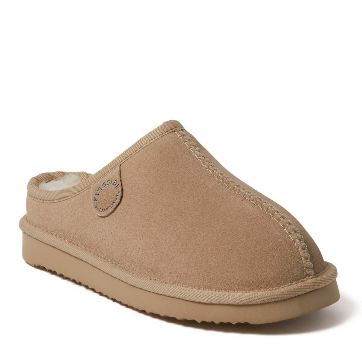Fireside By Dearfoams Women's Greta Genuine Shearling Clog Slipper - Driftwood Size 10 | Target