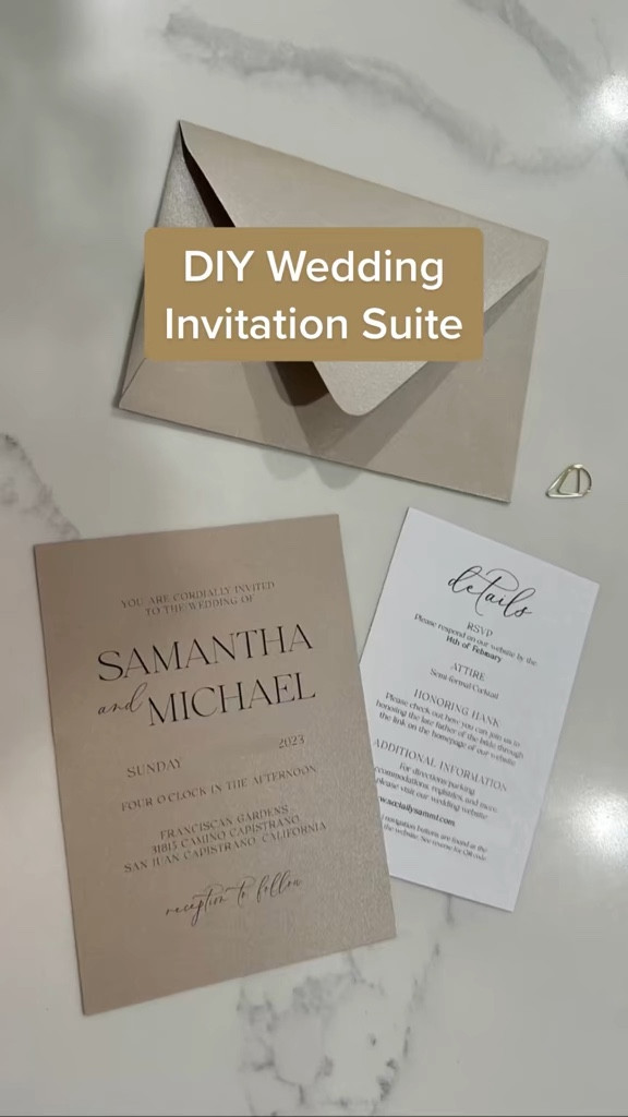DIY wedding invitation suite

#LTKWedding
