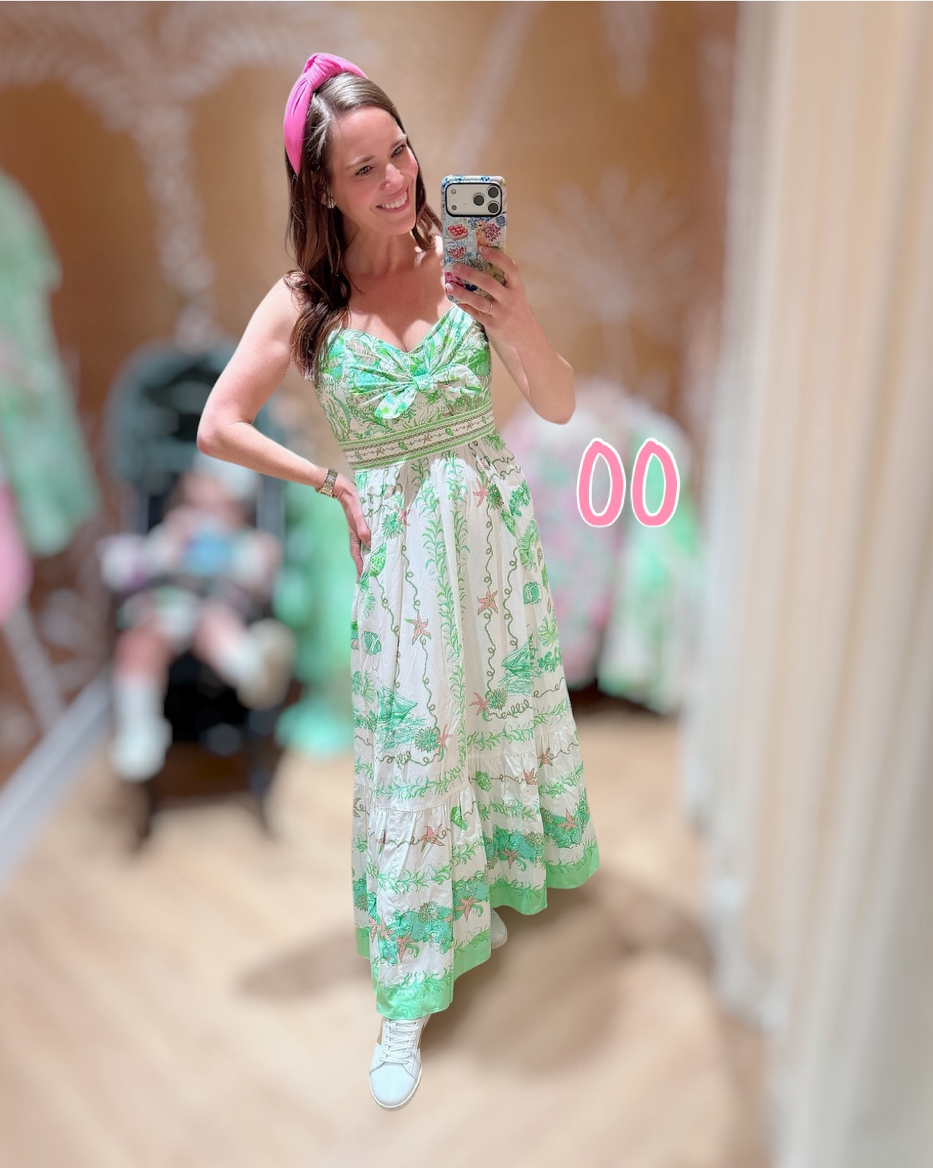 Lilly Pulitzer Janae Maxi Dress 💚 Coastal Print Summer Outfit


Such a fun, feminine maxi for summer 🌴💚 This Lilly Pulitzer Janae Maxi Dress features the prettiest coastal-inspired print with a flattering tie-front bodice, smocked back, and flowy skirt with pockets 🙌 The fit is super comfortable while still feeling polished—perfect for vacation dinners, showers, or warm weather events. Paired it with a pink headband and casual sneakers for an easy daytime look, but you could dress it up with sandals or wedges too ✨

lilly pulitzer dress, green maxi dress, summer maxi outfit, coastal style dress, resort wear outfit, vacation dress, feminine summer style, preppy summer outfit, printed maxi dress, shower outfit idea 💚

#LTKMothersDay #LTKOver40 #LTKootd