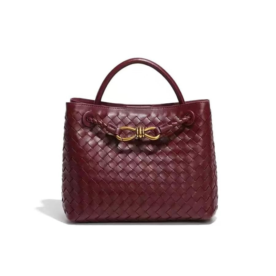 Woven Tote Bag for Women Leather Shoulder Handbag Designer Top Handle Purses | Amazon (US)