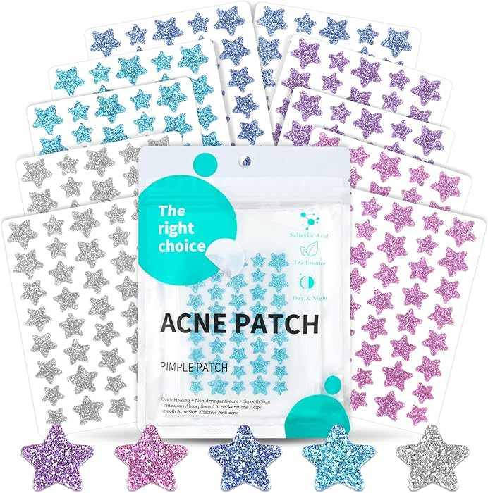 BUTBU Pimple Patches, 400 Pieces Star Hydrocolloid Spot Patches, Mighty Blemish Patches, Dots for... | Amazon (UK)