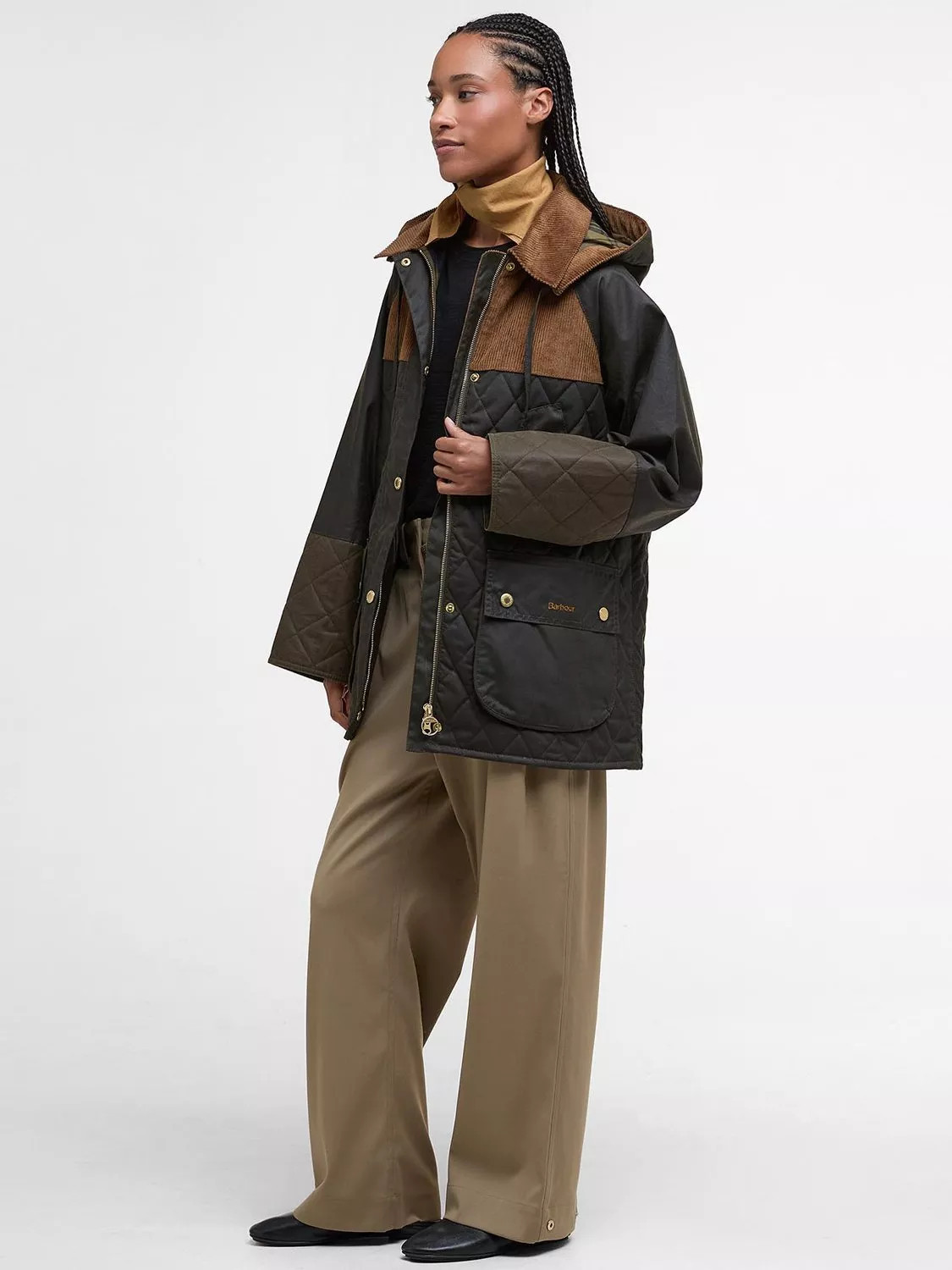 Barbour Imelda Wax Jacket, Archive Olive/Beech | John Lewis (UK)