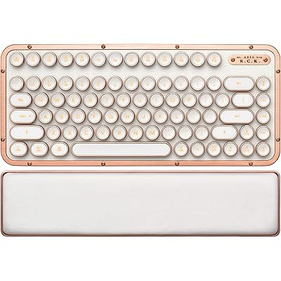 Azio Retro Classic USB (Posh) - Wireless/USB Wired Leather Vintage Backlit Mechanical Keyboard for P | Amazon (US)
