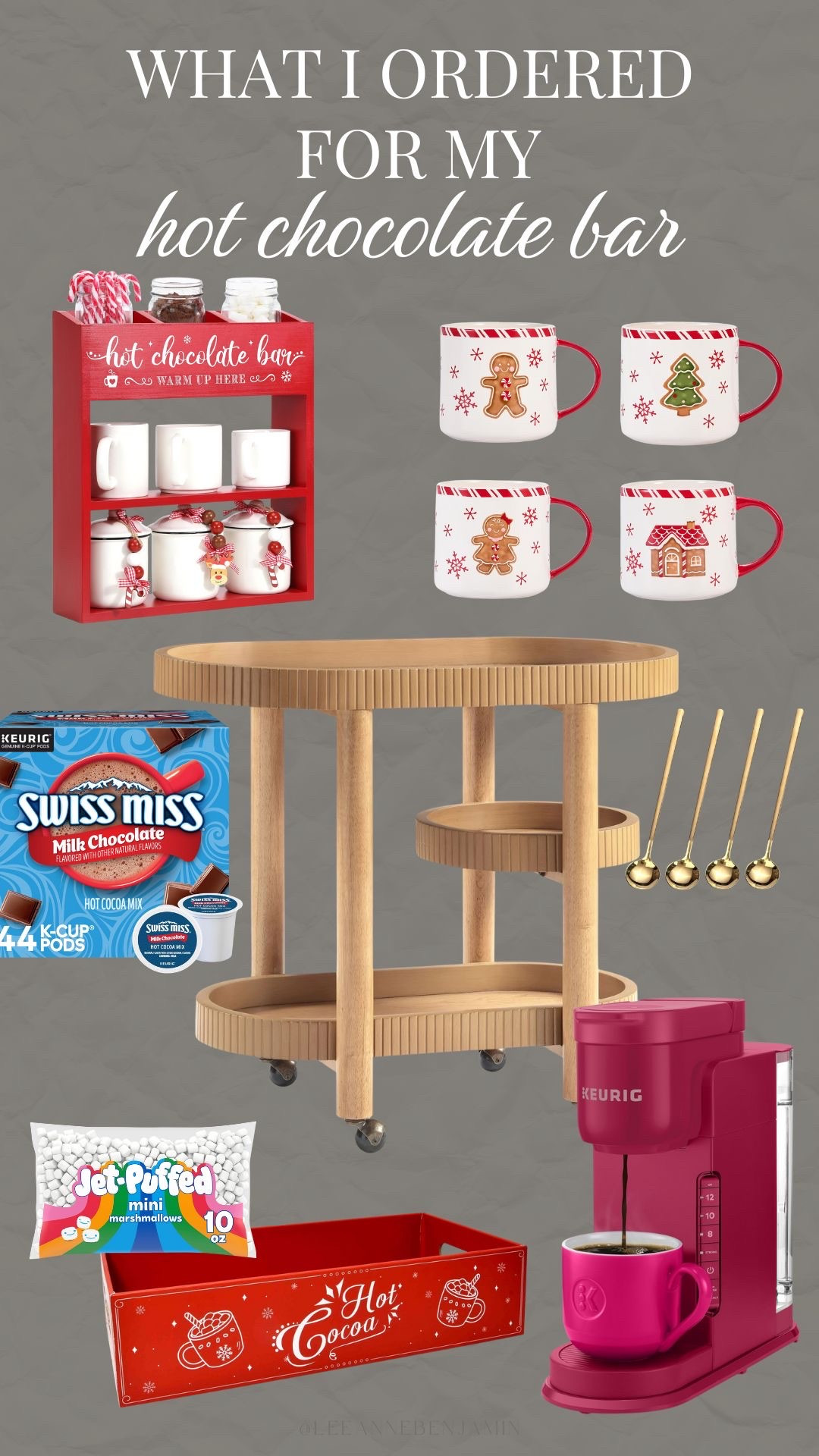 Create the perfect hot chocolate bar cart with us! My favorite bar cart from Walmart 😍

#LTKHoliday #LTKFamily #LTKHome