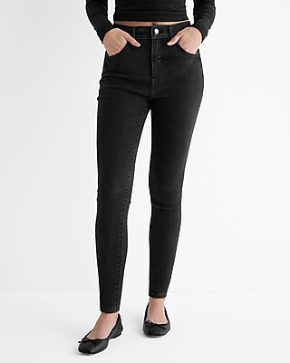Express Women's High Waisted Black Skinny Jeans | Express