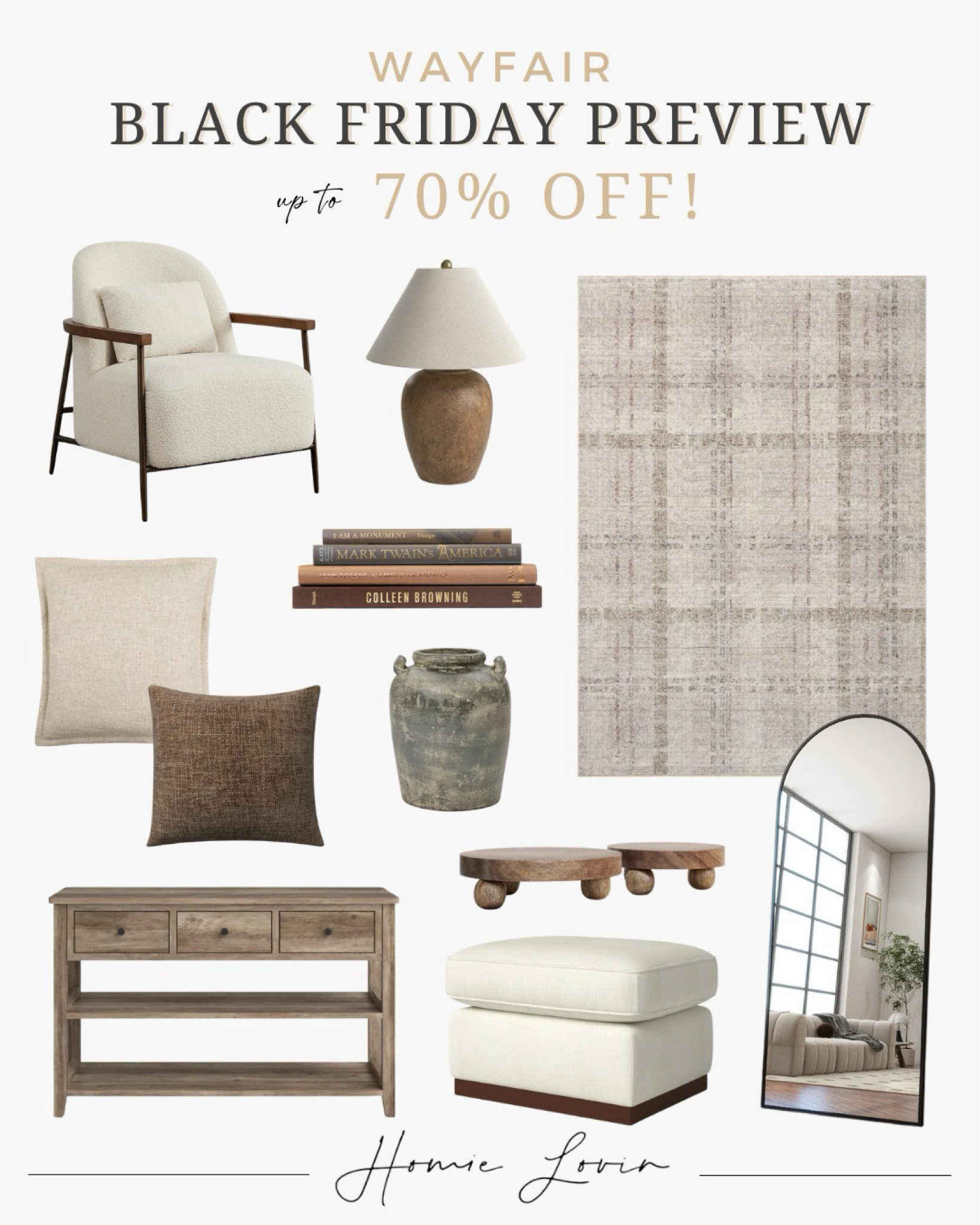 Up to 70% off these Black Friday preview from Wayfair!

furniture, home decor, interior design, accent chair, armchair, table lamp, console table, ottoman, rug, throw pillow, vase, mirror, tray #Wayfair #BlackFridayDeals

Follow my shop @homielovin on the @shop.LTK app to shop this post and get my exclusive app-only content!

#LTKHome #LTKCyberWeek #LTKFamily