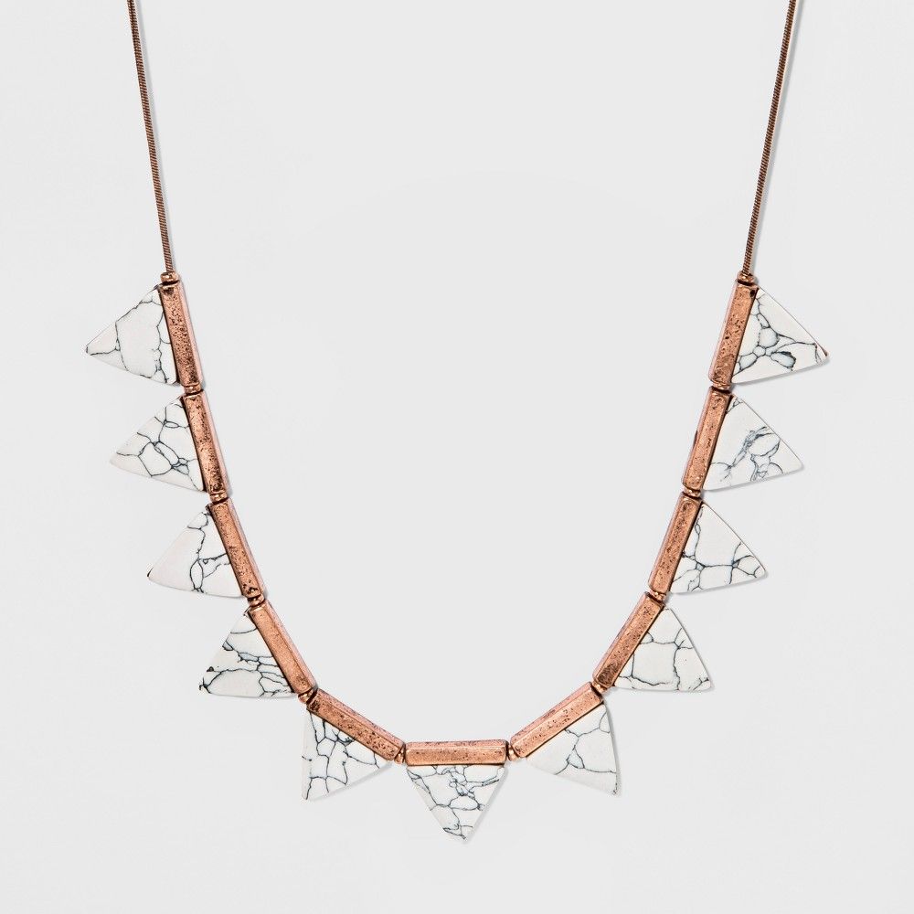 Triangle Stones Necklace - Universal Thread White, Women's | Target
