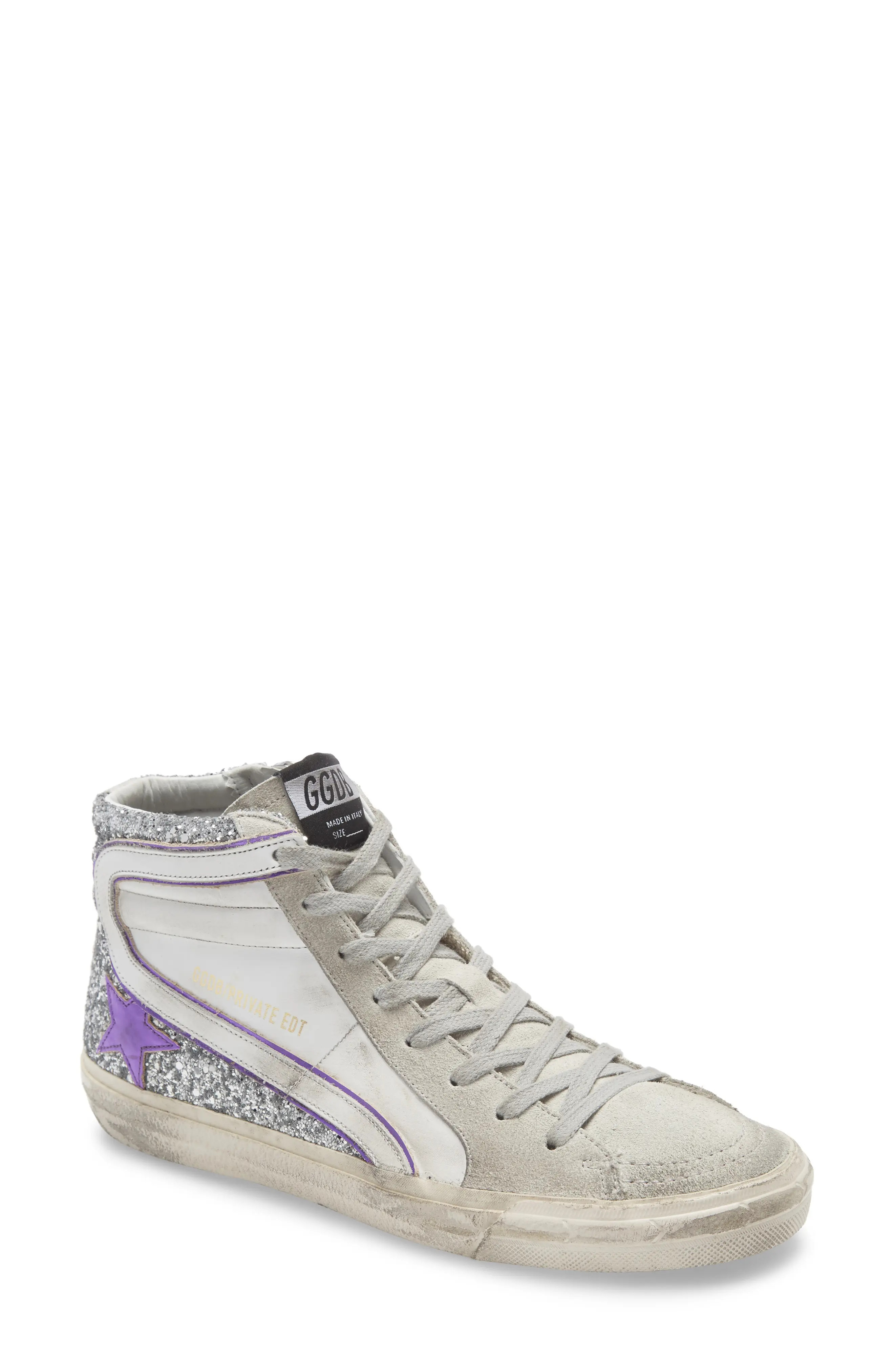Women's Golden Goose Slide High Top Sneaker, Size 5US - Metallic (Nordstrom Exclusive) | Nordstrom