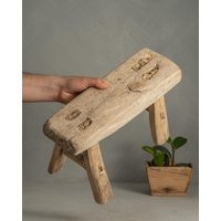 Vintage Elm Small Rustic Stool {T3} | Free Shipping | Etsy (US)