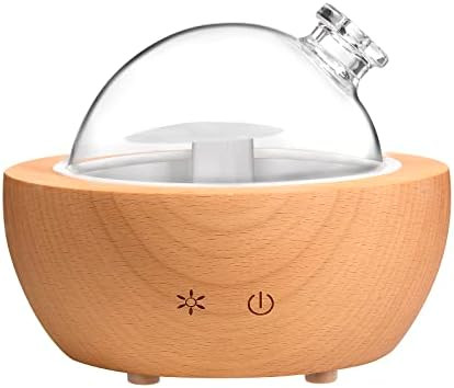 Glass Aromatherapy Essential Oil Diffuser, 200ml Natural Wood Base, Desktop Ultrasonic Aroma Diff... | Amazon (US)