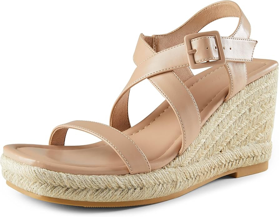 Arromic Wedge Sandals for Women Espadrille Sandals Platform Wedge Heel Shoes Open Toe Casual Comf... | Amazon (US)