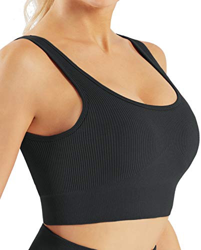 Women's Ribbed Workout Seamless Yoga Outfits Freely Combined Gym Work Out Set | Amazon (US)