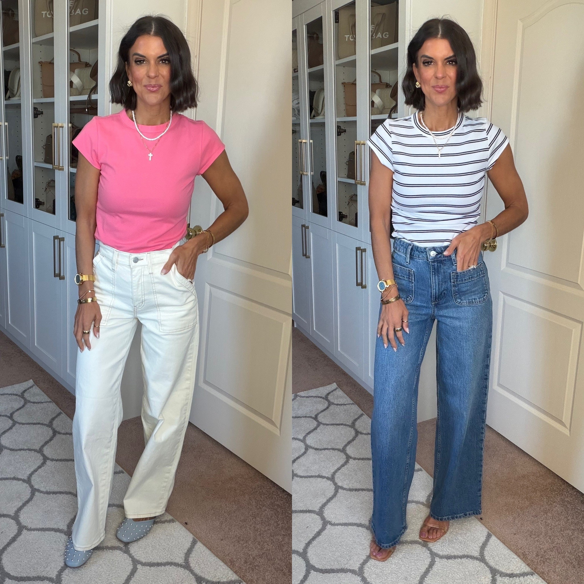 I love these $10 Walmart tees! I’m in size xs
Walmart jeans fit tts 

#LTKgrwm #LTKootd #LTKSeasonal