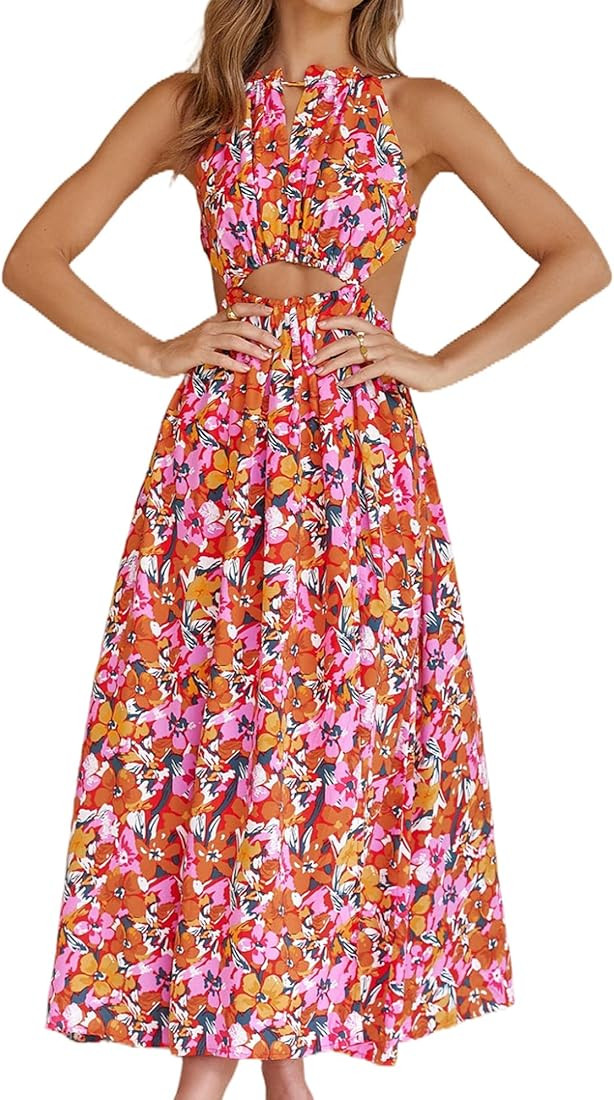 Deslimale Women Strapless Beach Maxi Dresses | Amazon (US)