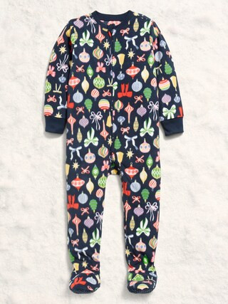 2-Way-Zip Microfleece Pajama One-Piece for Toddler & Baby | Old Navy (US)