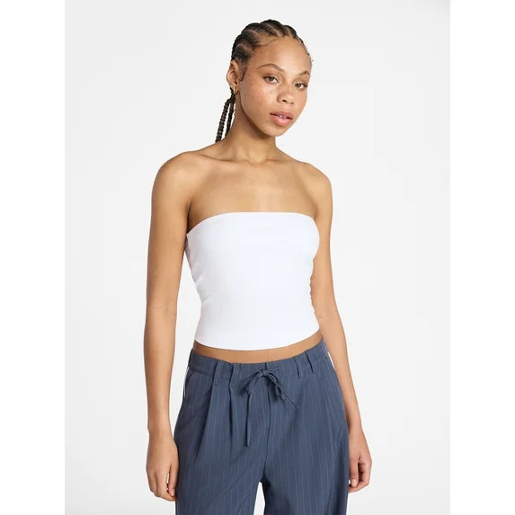 No Boundaries Cropped Tube Top, Women's XXS-XXL | Walmart (US)