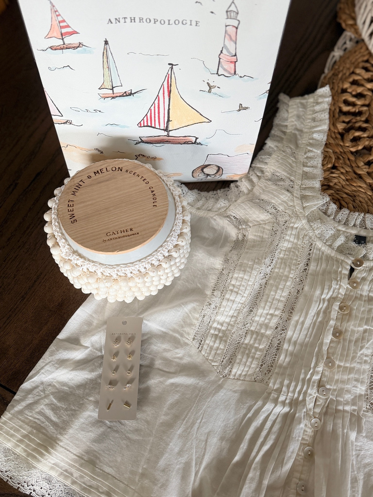 A little Anthropologie haul full of all the things that make home & getting dressed feel more special. Soft lace details, prettiest little accessories, & a candle that smells like summer in a jar. Shirt is size XS. Earrings are sold out online. Candle is size large.

anthropologie haul-anthropologie home-anthropologie style-feminine fashion-coastal grandmother style-romantic home decor-lace top-summer fashion finds-anthro candle-neutral home decor-soft girl aesthetic-elevated everyday style-boho chic-coastal decor-cottagecore style-layering basics-gold jewelry finds-pretty little details-summer home vibes-boutique fashion finds

#LTKootd #LTKdayinmylife #LTKvlog