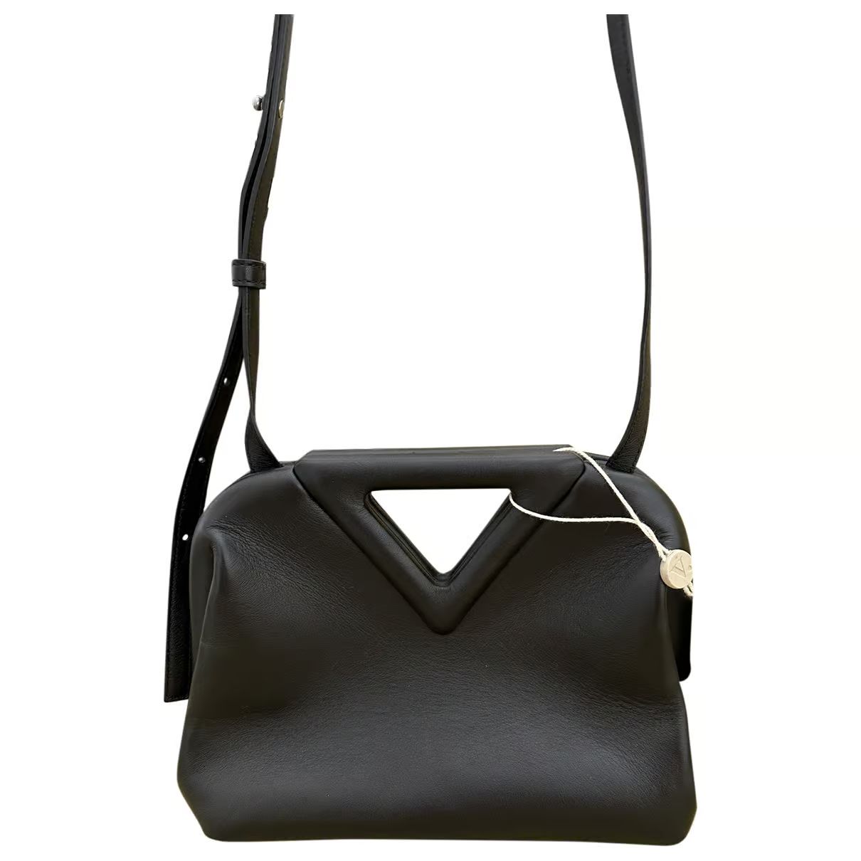 Point leather handbag Bottega Veneta Black in Leather - 31979451 | Vestiaire Collective (Global)