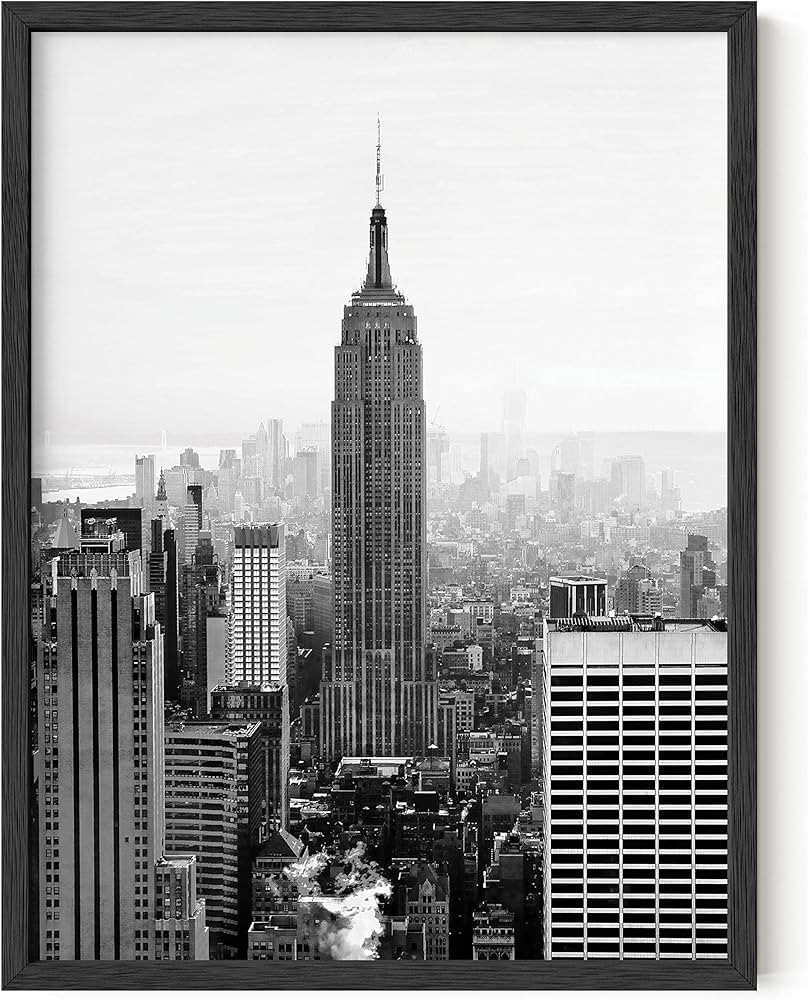 New York Poster Gray Empire State - By Haus and Hues | NYC Wall Art New York City Wall Art NYC Sk... | Amazon (CA)