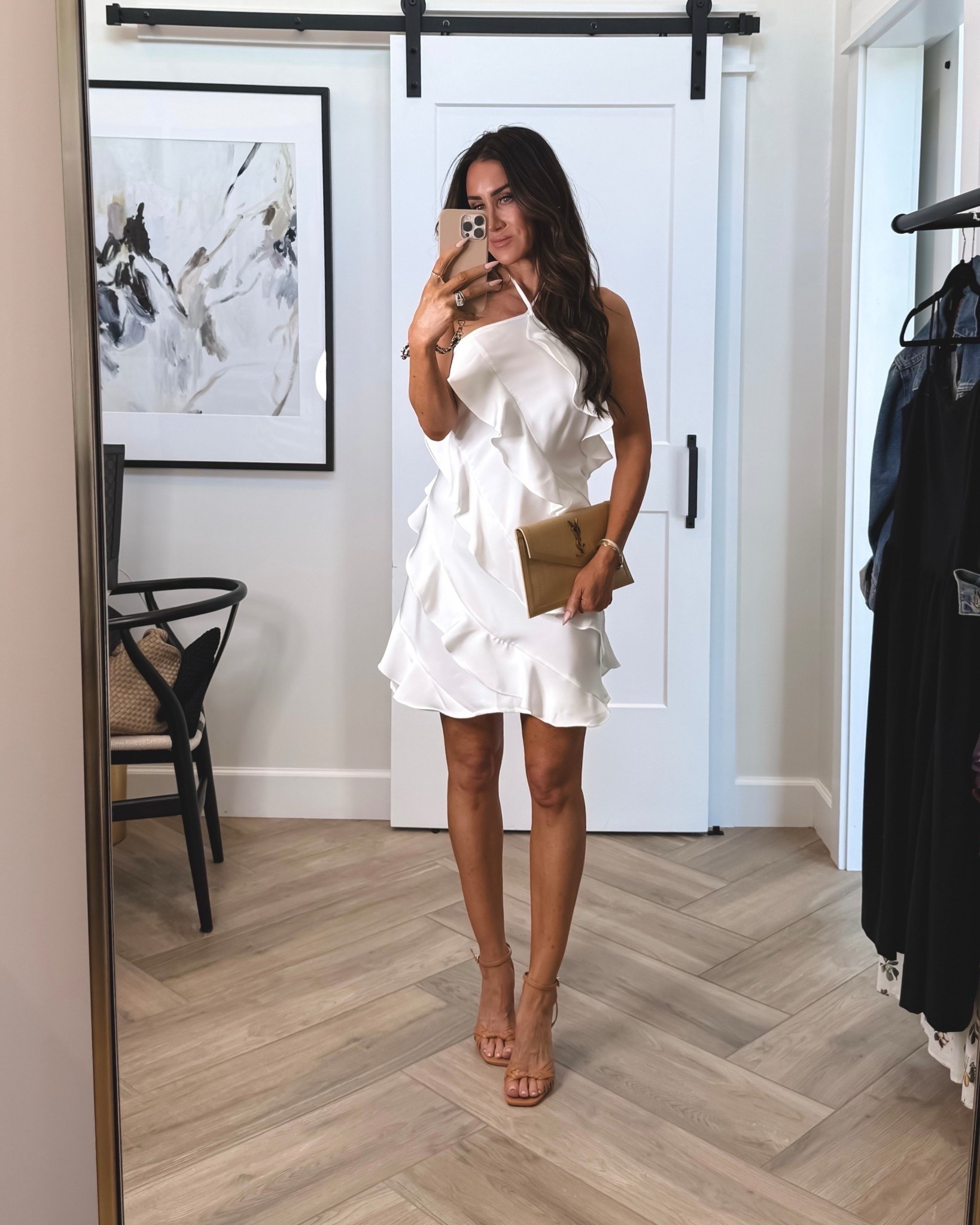 Beautiful white ruffle halter mini dress so cute for summer runs true to size, size small 
Heels tts 


Petal & pup



#LTKSeasonal #LTKTravel #LTKOver40