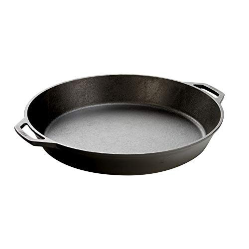 Lodge 17 Inch Pre-Seasoned Cast Iron Skillet - Dual Assist Handles - Use in the Oven, on the Stove, on the Grill, or Over a Campfire - Black | Amazon (US)