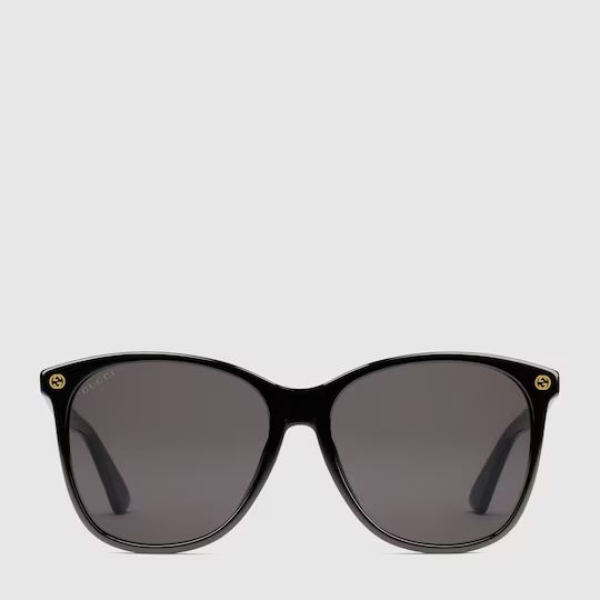 Oversize round-frame acetate sunglasses | Gucci (US)