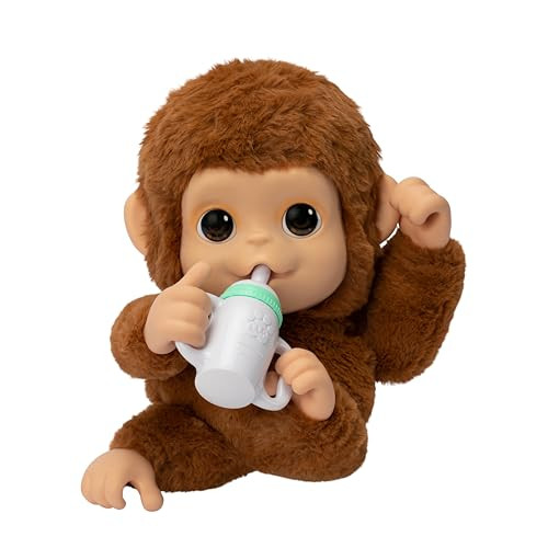 Little Live Pets My Baby Monkey Mango, 50+ Sounds and Reactions, Plush Interactive Monkey Toy Set with Accessories, Interactive Pets for Kids Ages 4+ | Amazon (US)