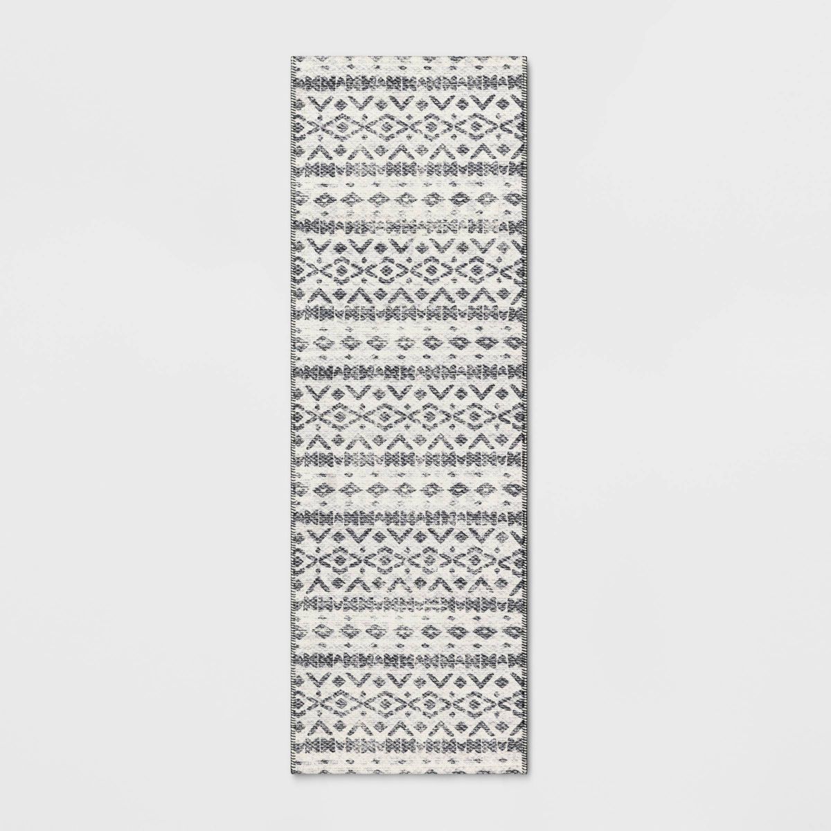 Diamond Printed Accent Aztec Rug Black - Opalhouse™ | Target