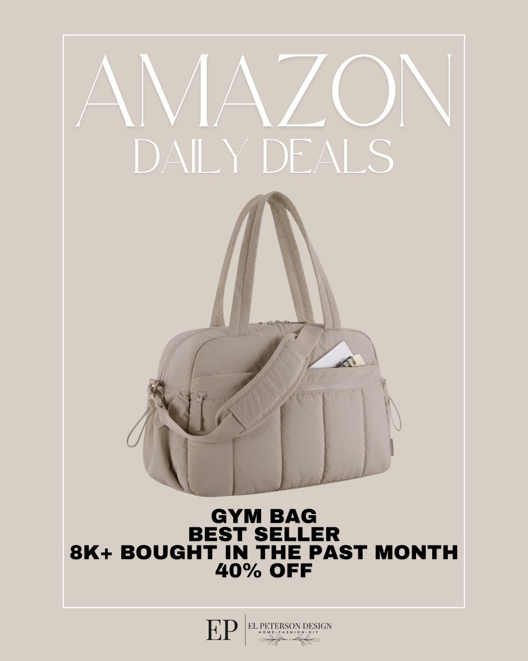 Amazon
Daily deals
Gym bag 

#LTKFindsUnder100 #LTKFindsUnder50 #LTKSaleAlert