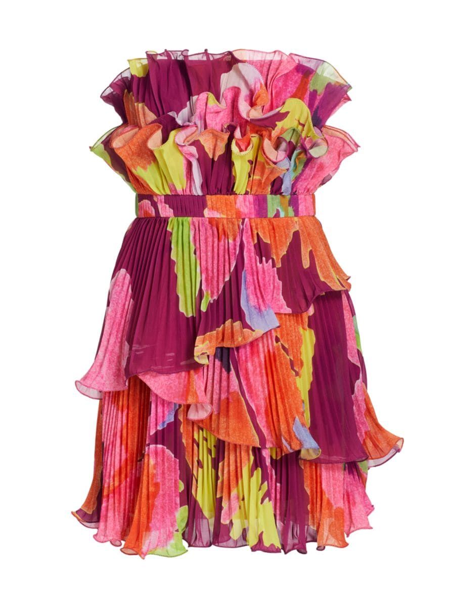 Maddie Floral Tiered Minidress | Saks Fifth Avenue