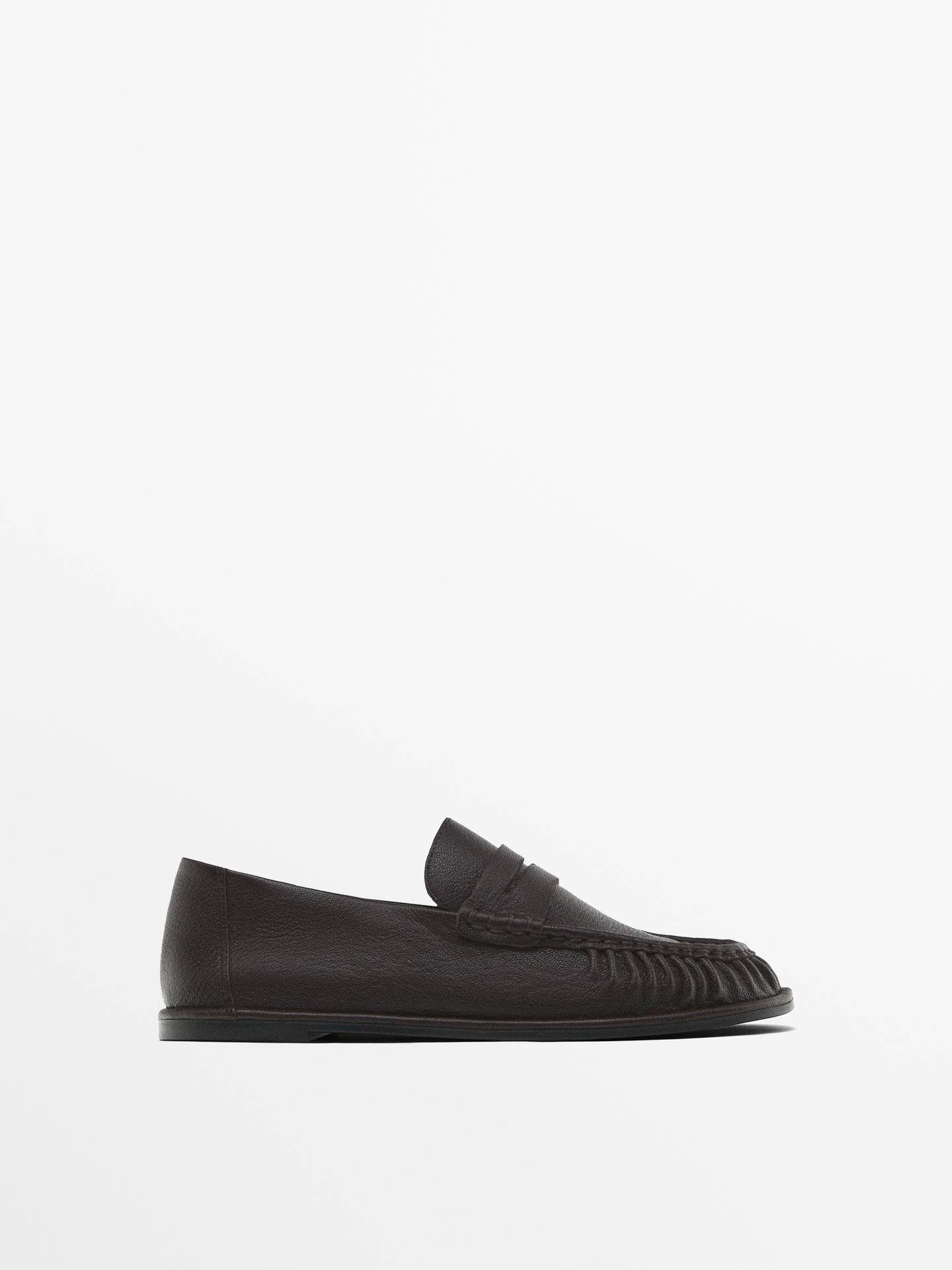 Leather penny loafers £119.00 | Massimo Dutti UK