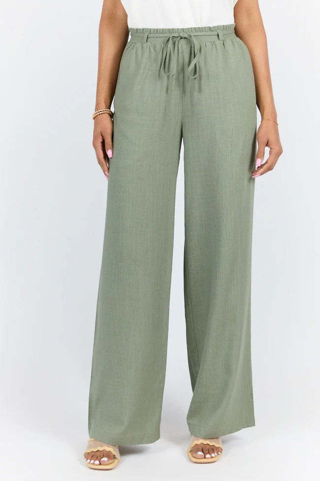 Charmed Moment Sage Pull On Pants | Pink Lily