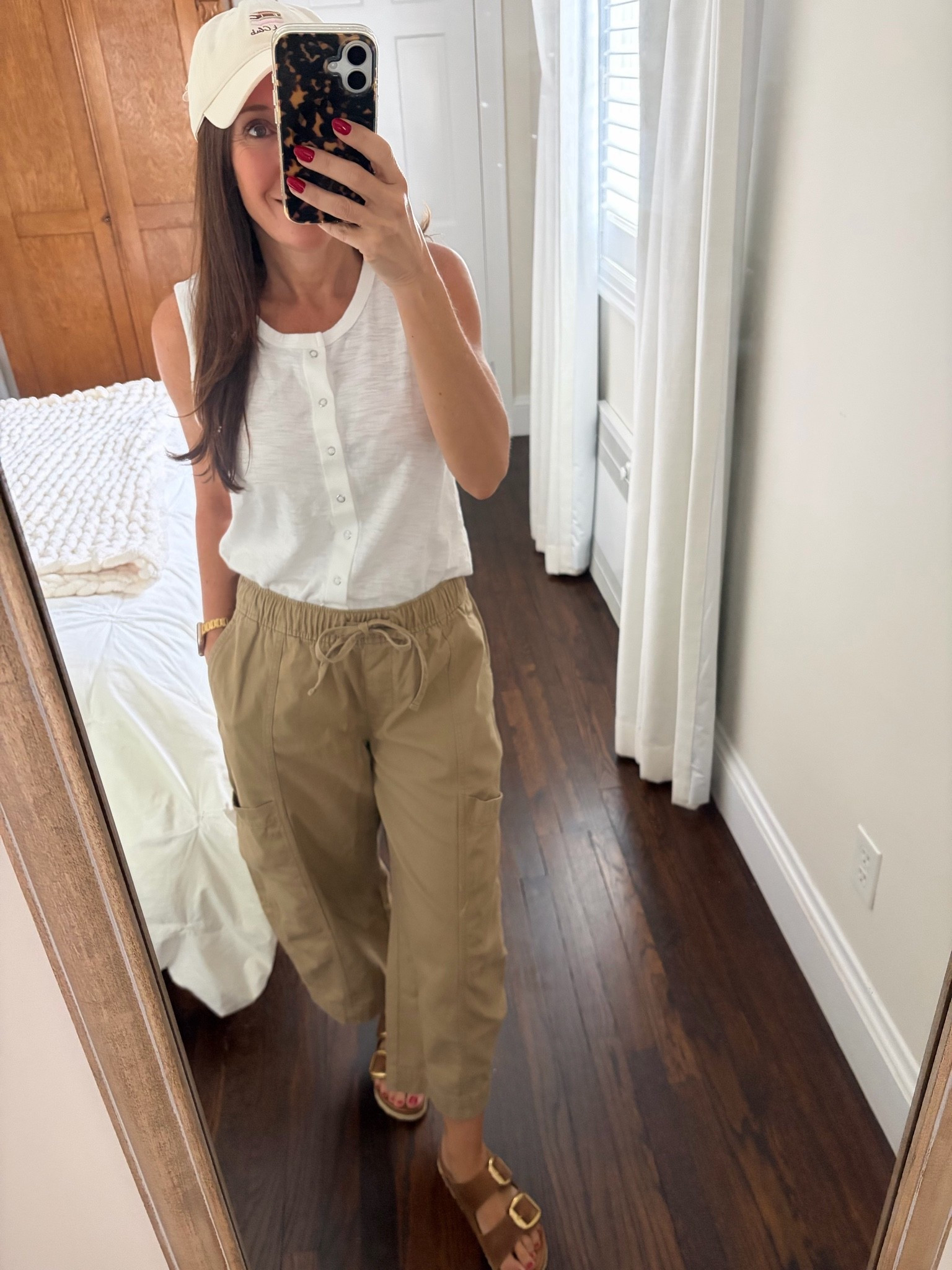 @Target hat and top with Old Navy pants.  Wearing an xs petite in the pants.