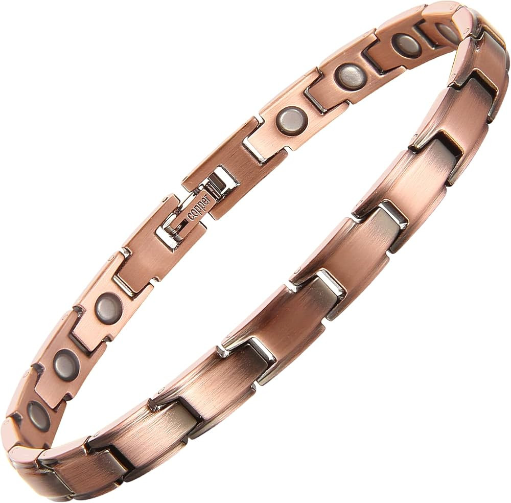 MagEnergy Copper Ankle Bracelet for Women 99.9% Pure Copper Magnetic Ankets with Ultra Strength M... | Amazon (US)