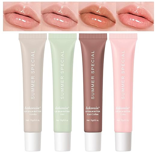 Glossy Butter Lip Balm Set, Instant Moisture and Hydration, Long-lasting Hydrating Non-Sticky Lip... | Amazon (US)