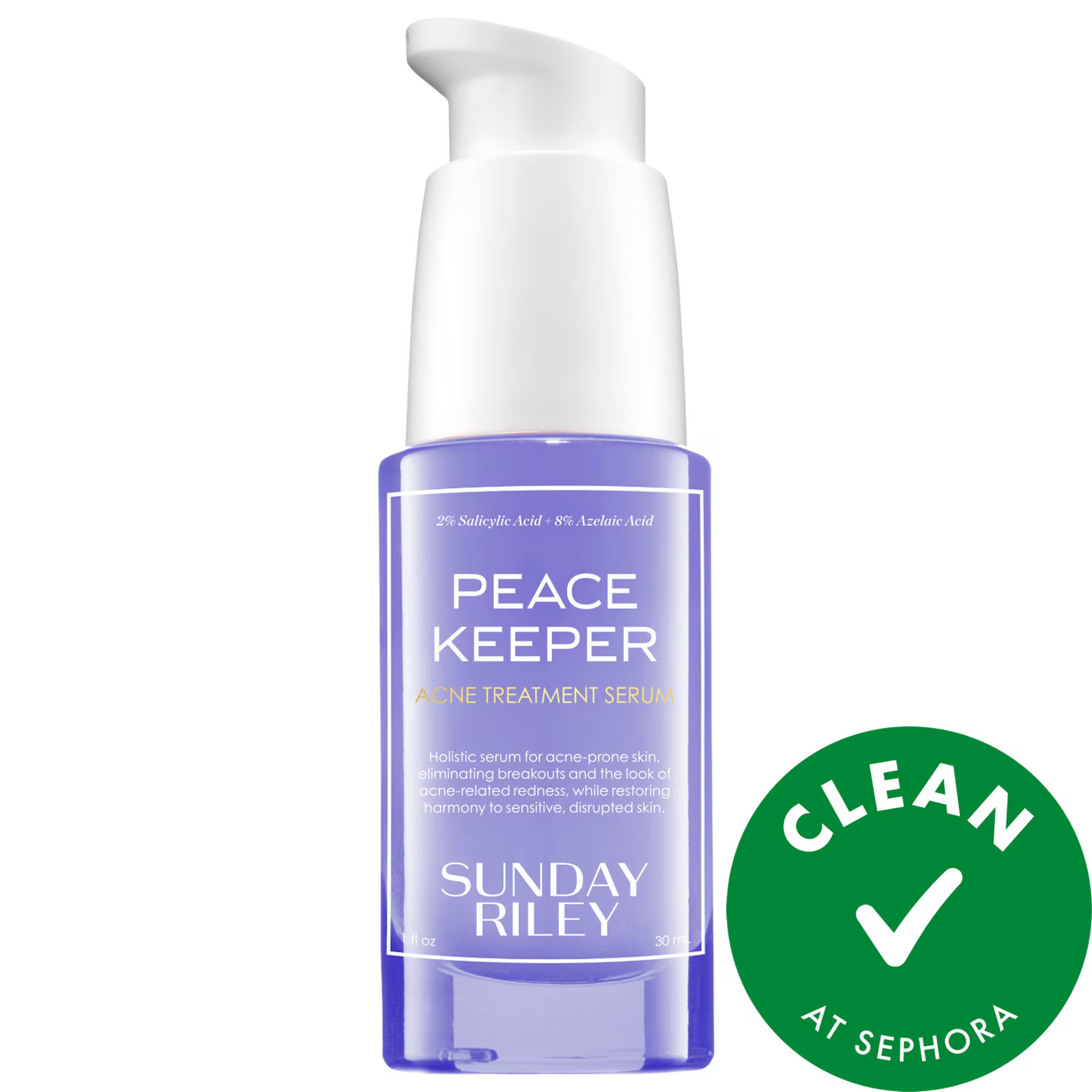 Sunday Riley Peacekeeper Azaleic and Salicylic Acid Acne Treatment Serum 1 oz/30 mL | Sephora (US)