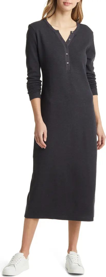 Caslon® Long Sleeve Henley Dress | Nordstrom | Nordstrom